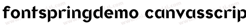 fontspringdemo canvasscript字体转换